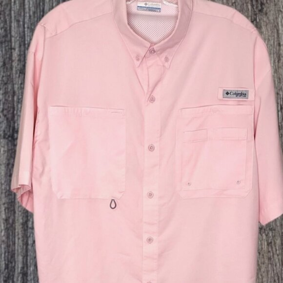Columbia Performance Men's Fishing Shirt Size L Gear Omni-Shade Vented - Picture 2 of 7